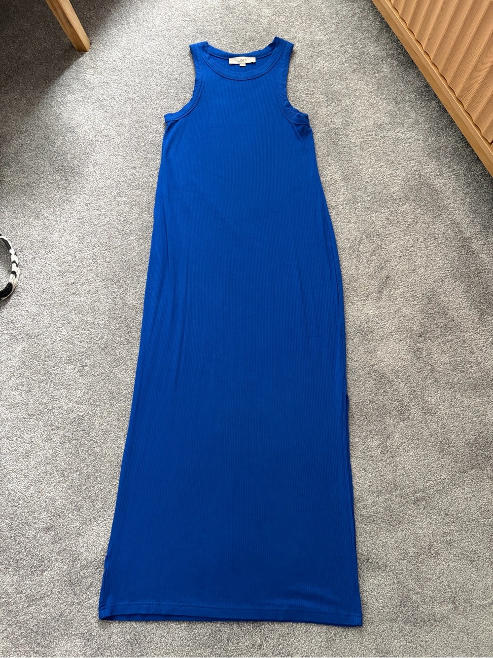 LOFT Sleeveless Cobalt Blue Maxi Dress